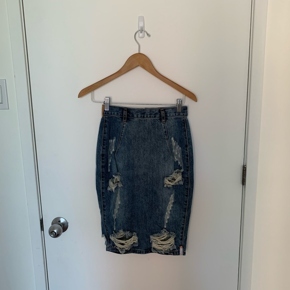 One teaspoon distressed high waisted skirt - Picture 1 of 2